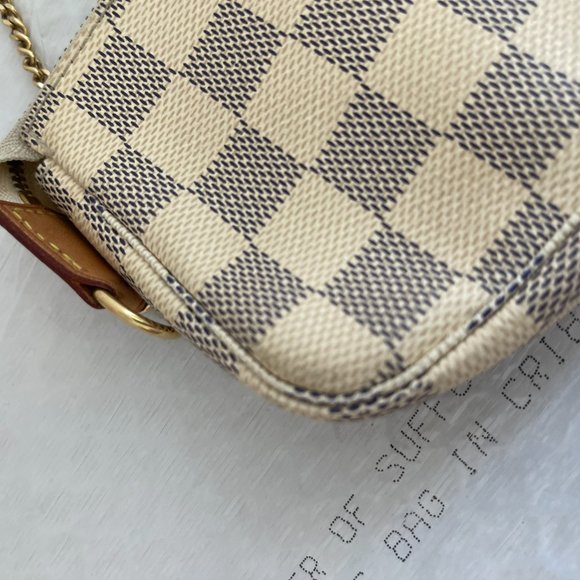 LOUIS VUITTON Damier Azur Mini Pochette Accessoires White - Picture 8 of 15
